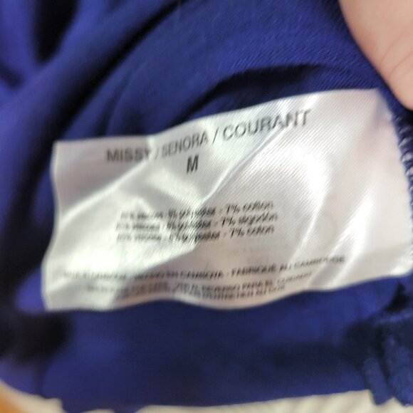 NEW Jessica Simpson Shirt Dress Size Medium Navy Blue Midi Stretch Hi Low NWT - Picture 9 of 9